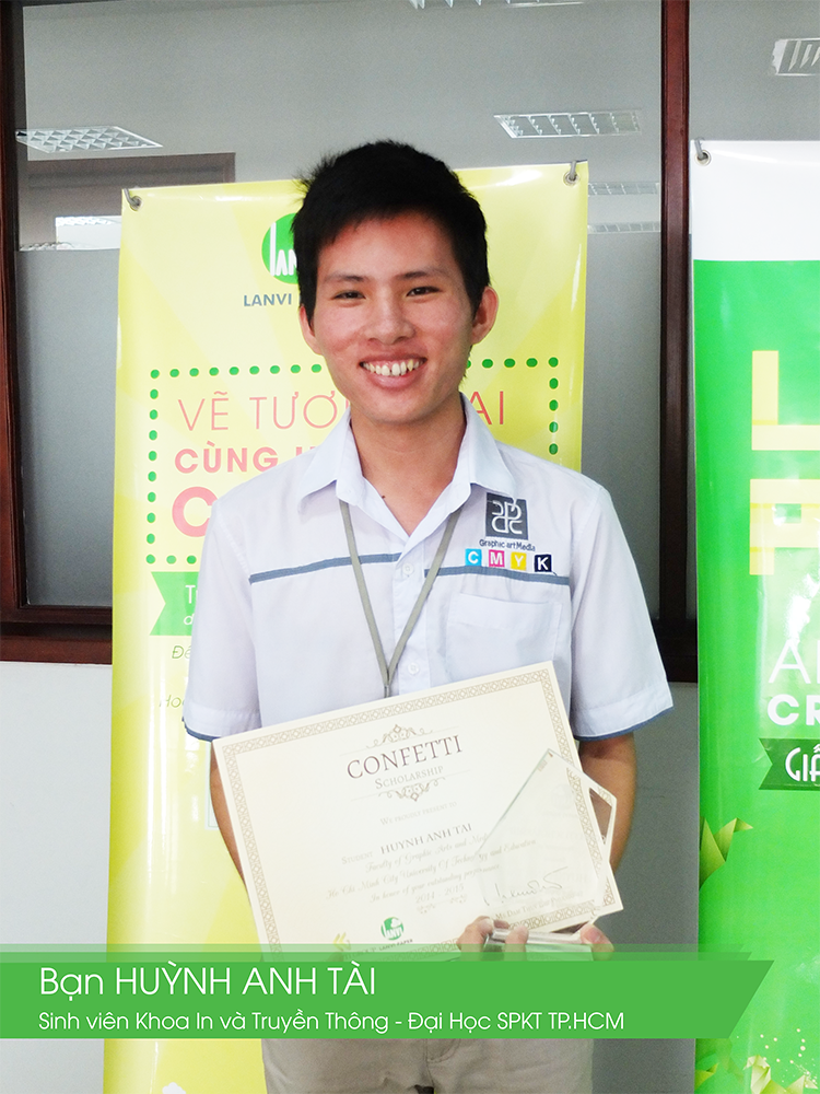 Giấy Lan Vi | Các bạn sinh viên nhận học bổng Confetti 2015